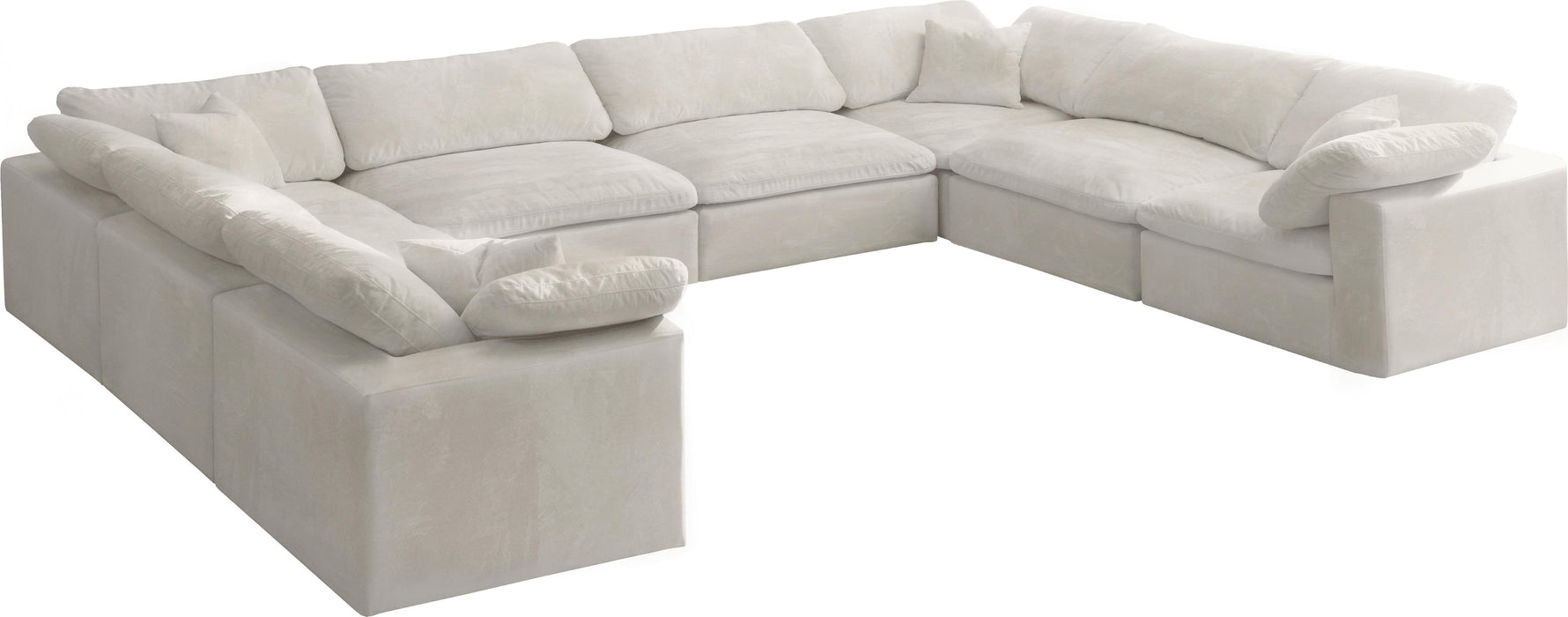 Cozy Cream Velvet Cloud Modular Sectional