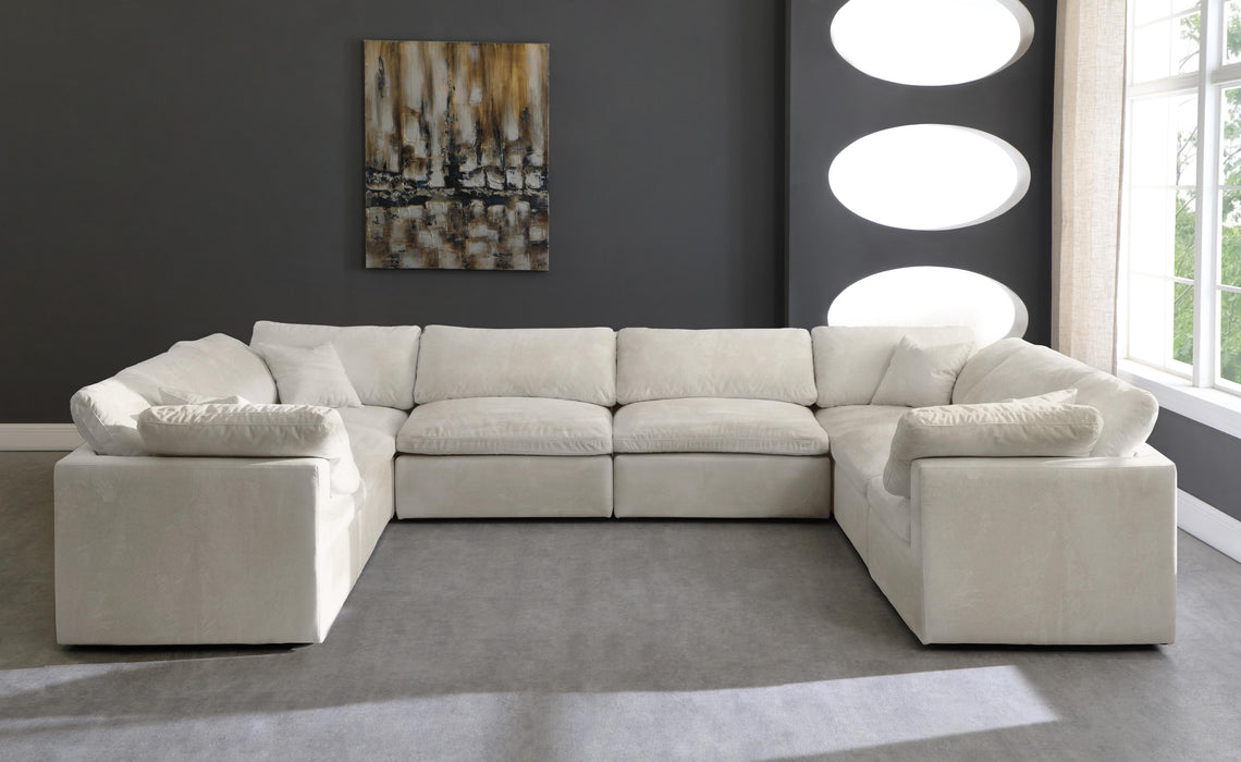 Cozy Cream Velvet Cloud Modular Sectional