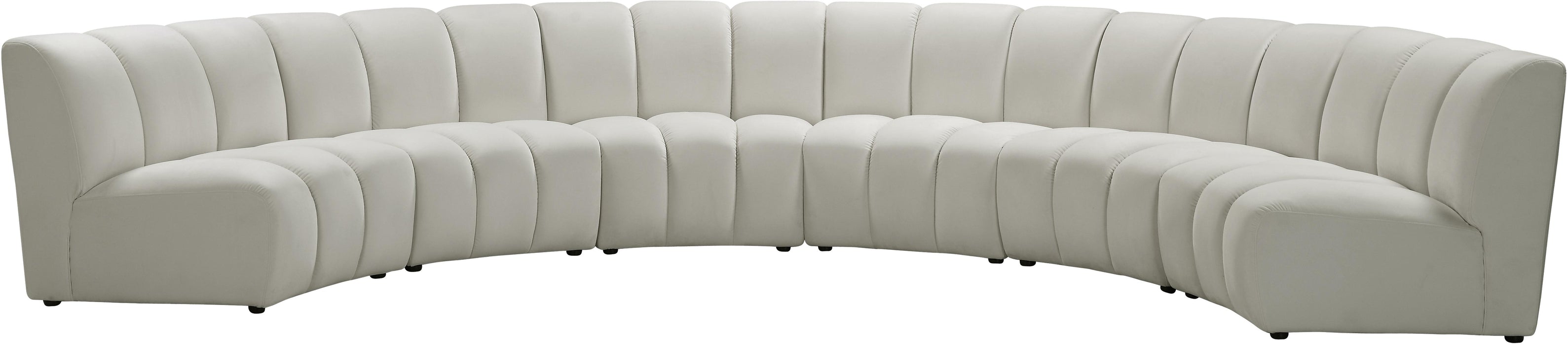 Infinity Cream Velvet 6pc. Modular Sectional image