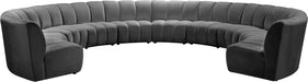 Infinity Grey Velvet 10pc. Modular Sectional image