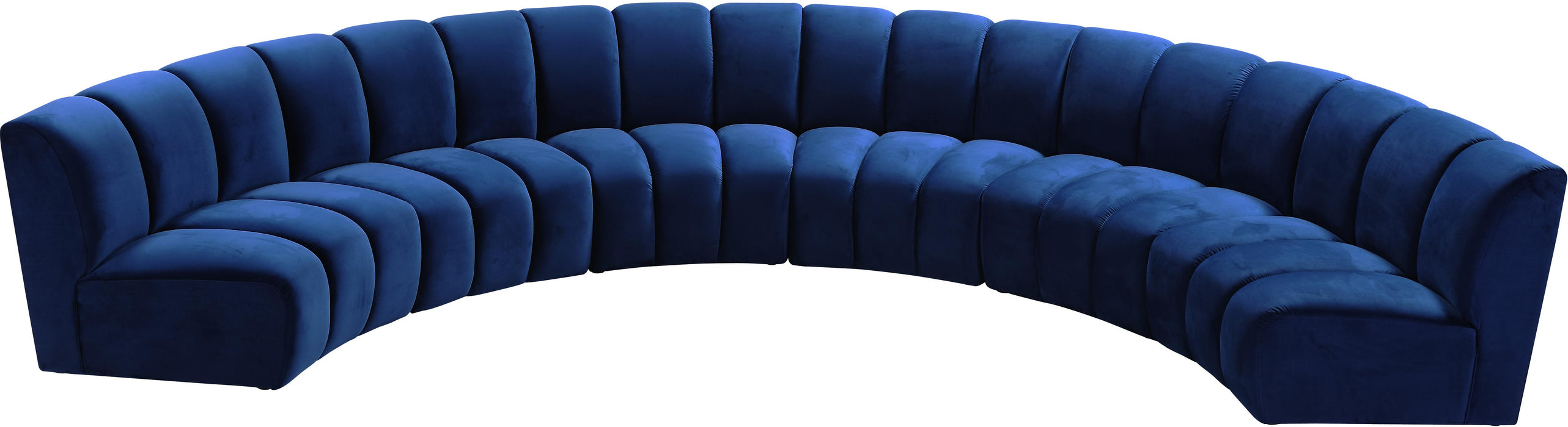 Infinity Navy Velvet 6pc. Modular Sectional