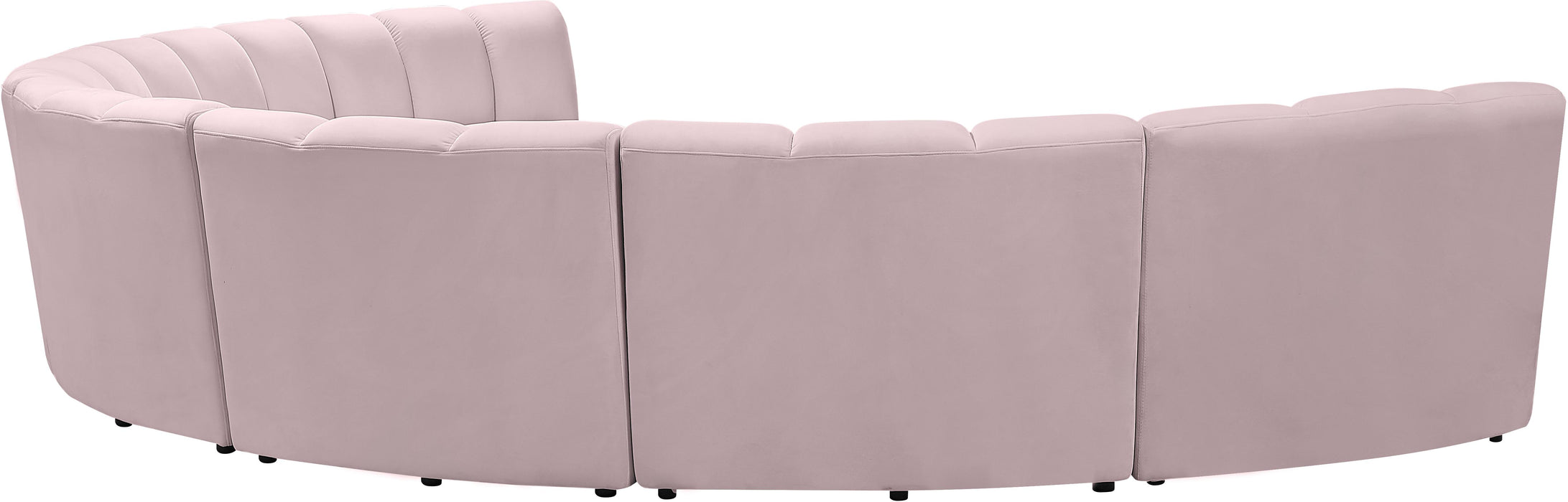 Infinity Pink Velvet 7pc. Modular Sectional