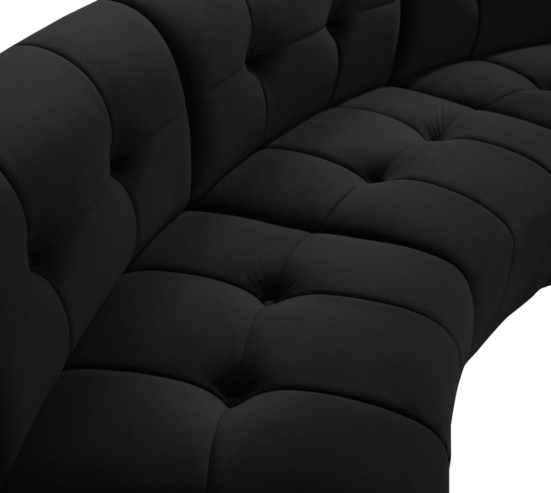 Limitless Black Velvet 2pc. Modular Sectional