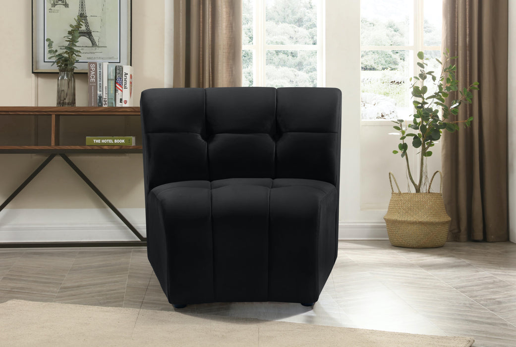 Limitless Black Velvet Modular Chair