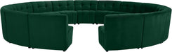 Limitless Green Velvet 15pc. Modular Sectional image