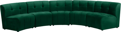 Limitless Green Velvet 5pc. Modular Sectional image