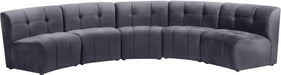 Limitless Grey Velvet 5pc. Modular Sectional image