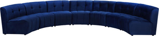 Limitless Navy Velvet 7pc. Modular Sectional image