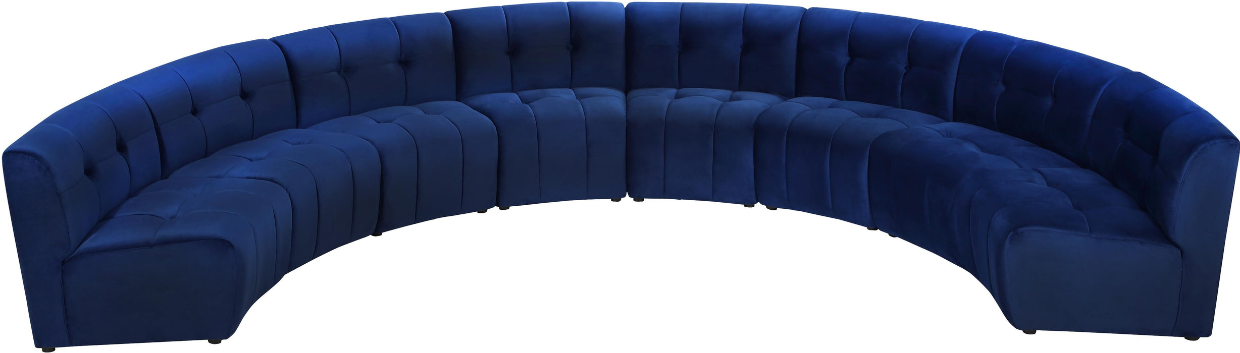 Limitless Navy Velvet 8pc. Modular Sectional