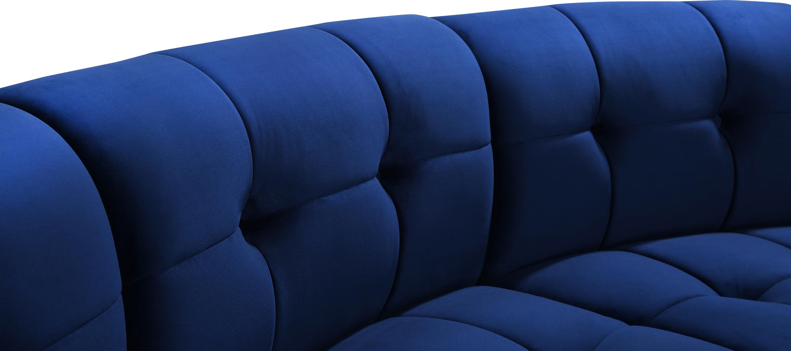 Limitless Navy Velvet 4pc. Modular Sectional