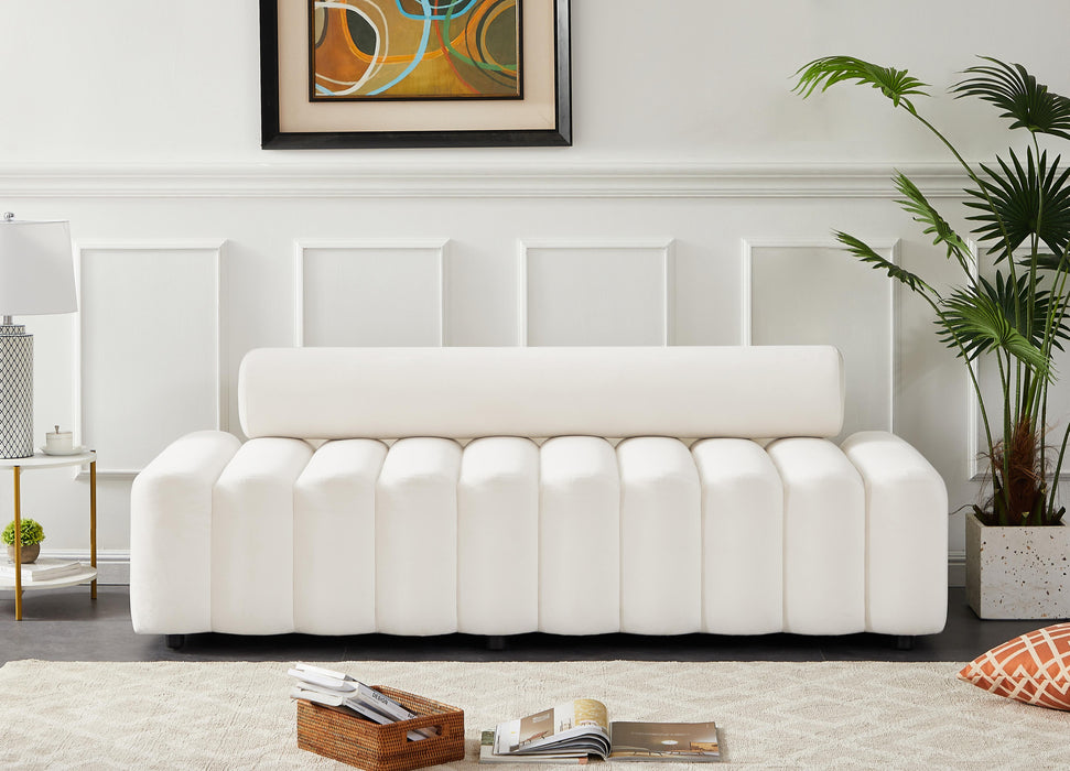 Melody Cream Velvet Sofa