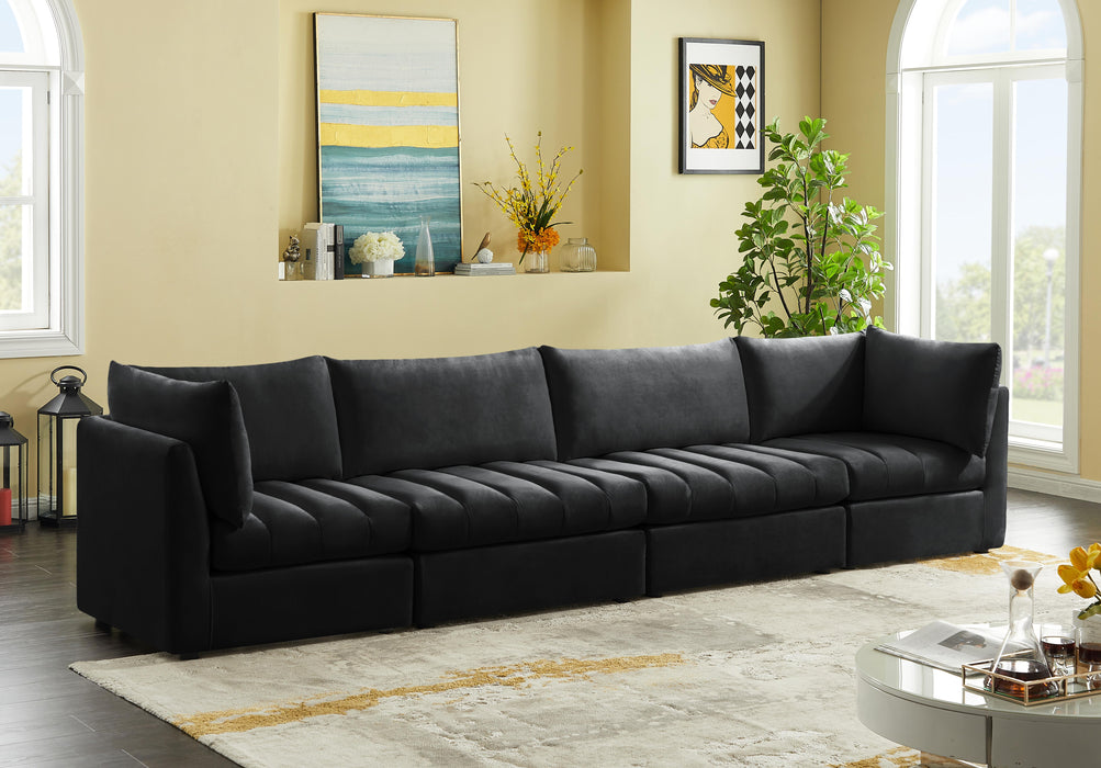 Jacob Black Velvet Modular Sofa