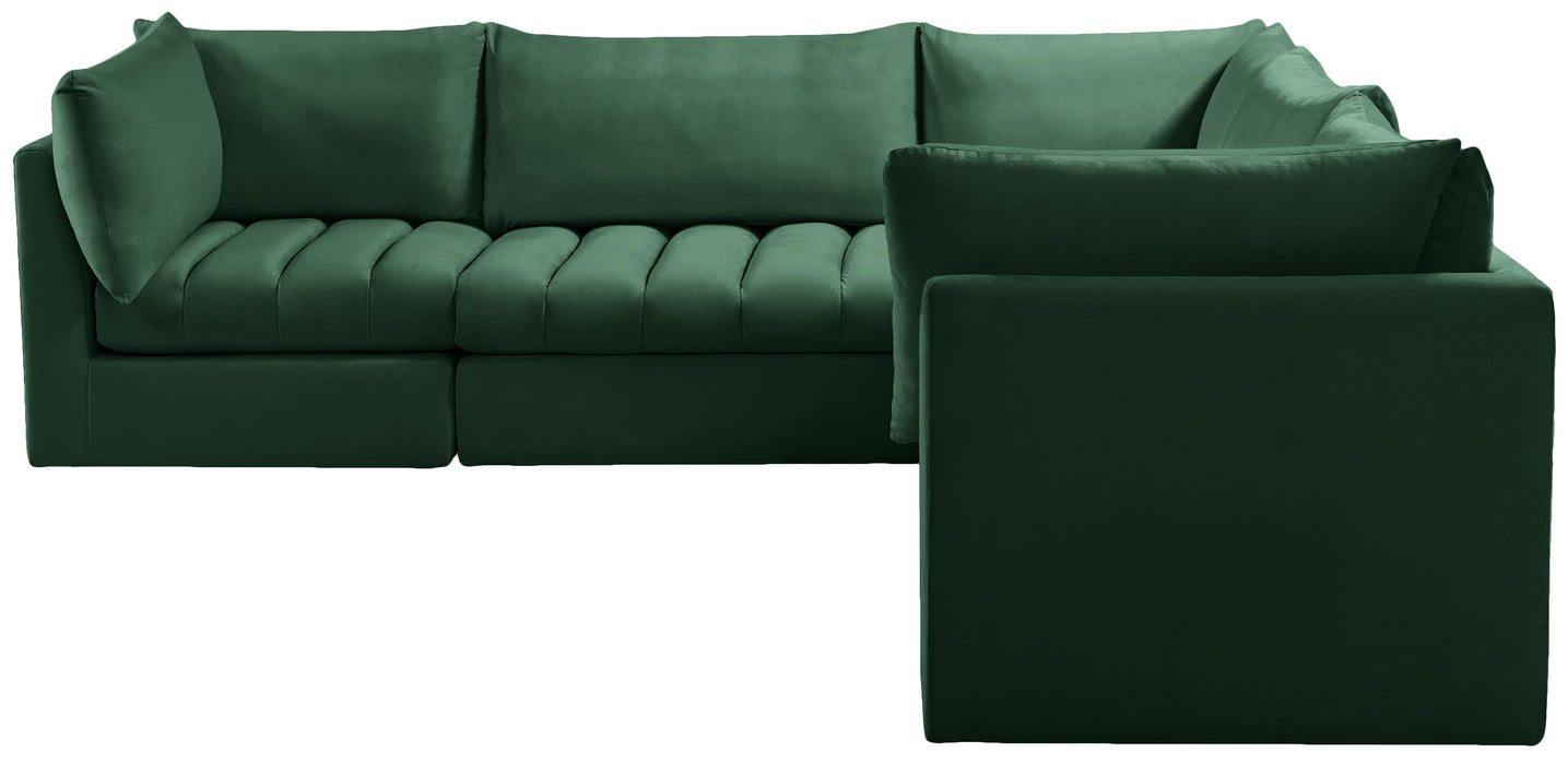 Jacob Green Velvet Modular Sectional