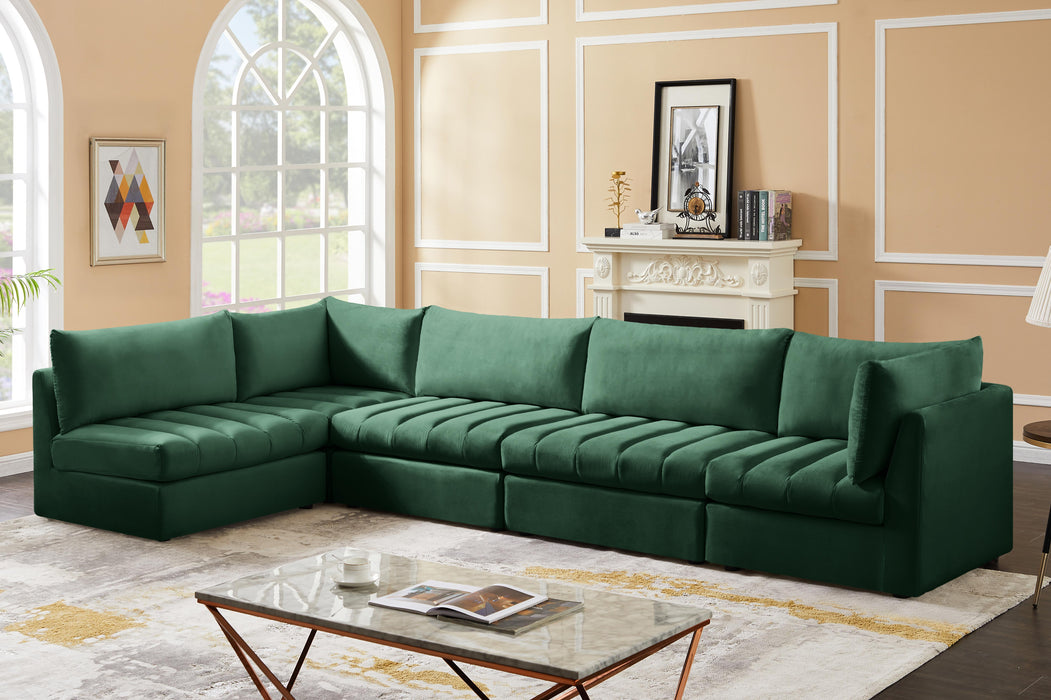 Jacob Green Velvet Modular Sectional