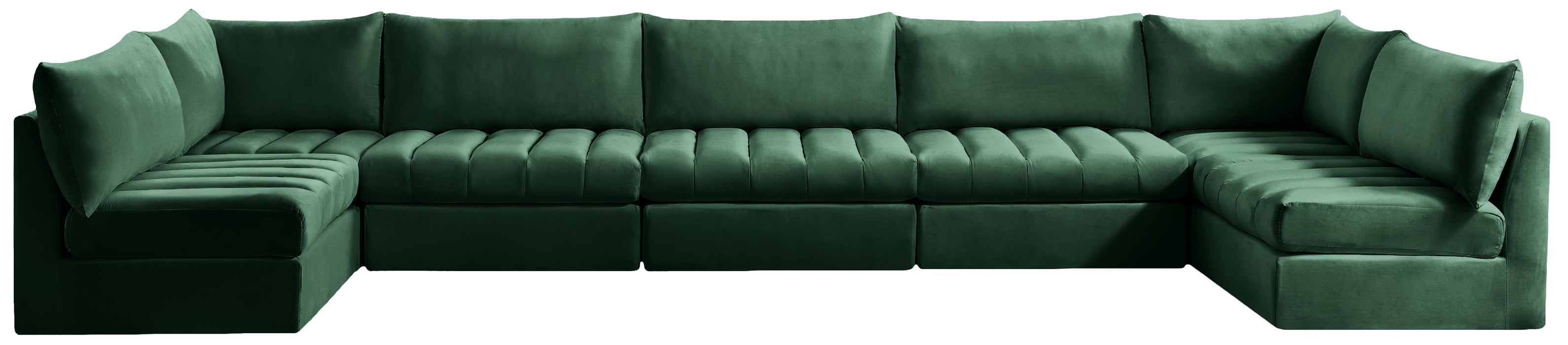 Jacob Green Velvet Modular Sectional