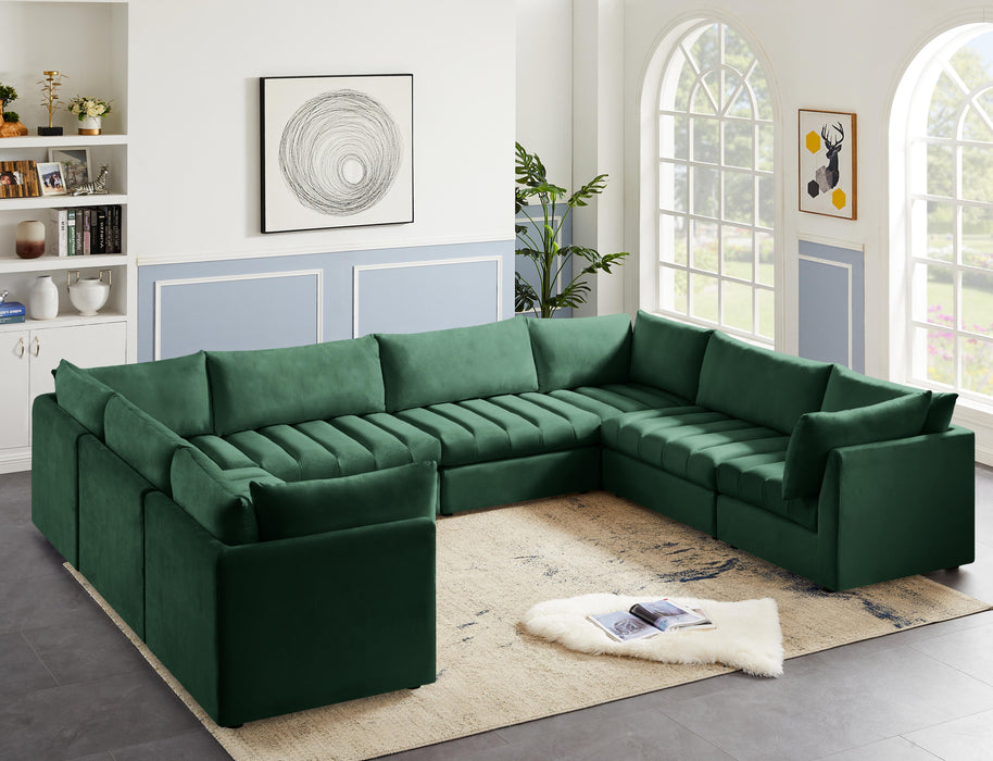 Jacob Green Velvet Modular Sectional