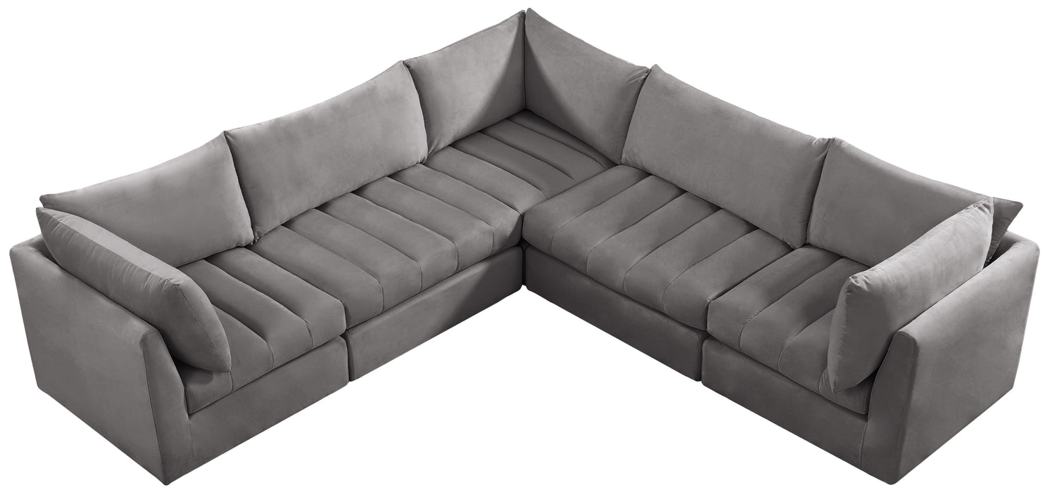 Jacob Grey Velvet Modular Sectional