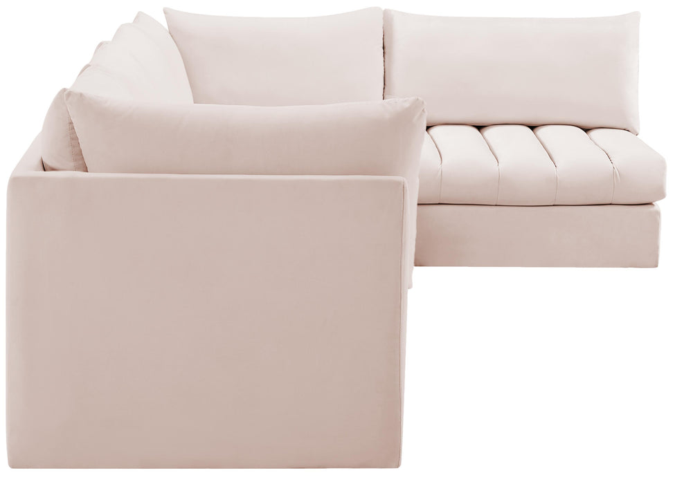 Jacob Pink Velvet Modular Sectional