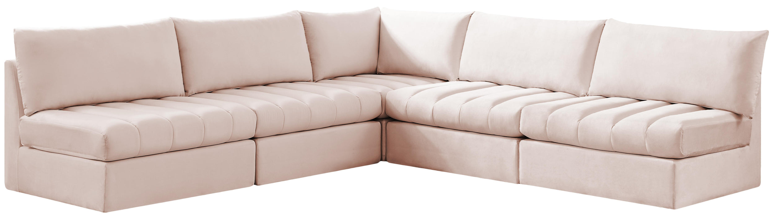 Jacob Pink Velvet Modular Sectional