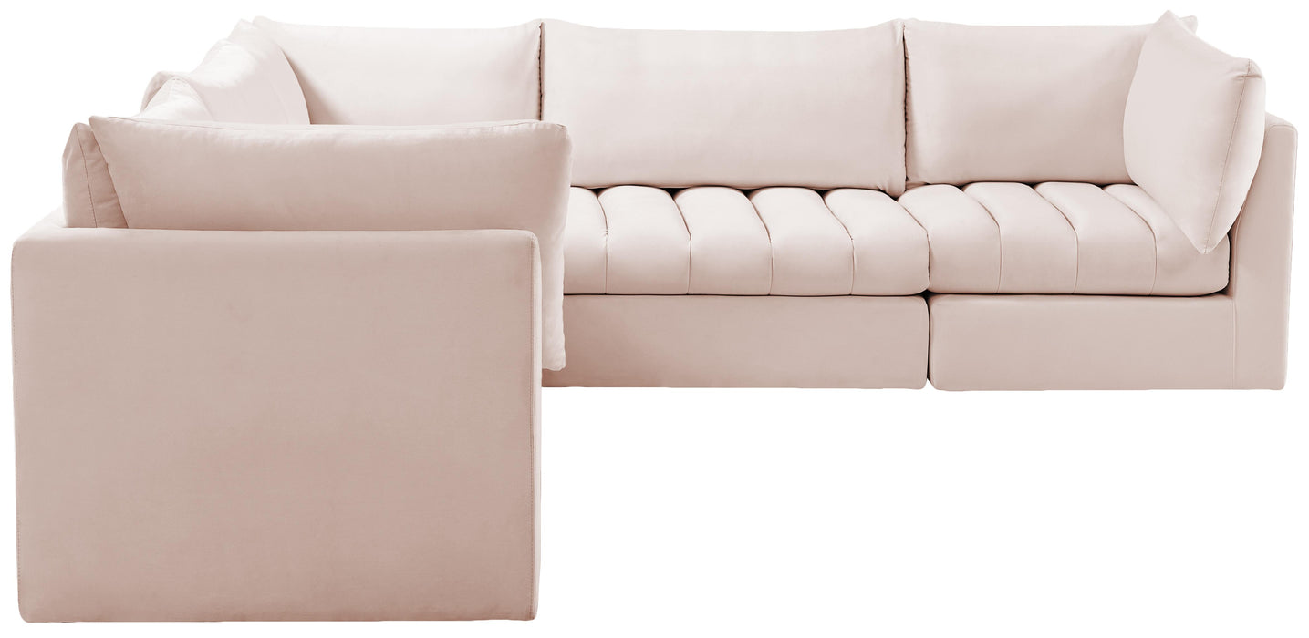 Jacob Pink Velvet Modular Sectional