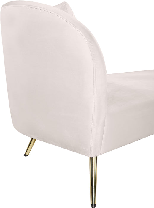 Nolan Cream Velvet Chaise