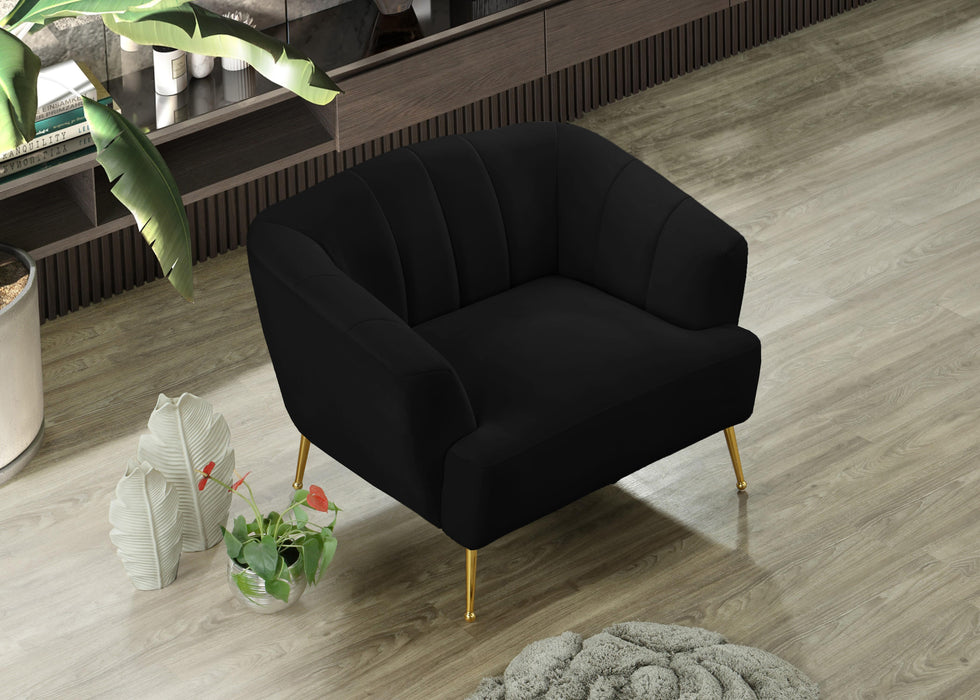 Tori Black Velvet Chair