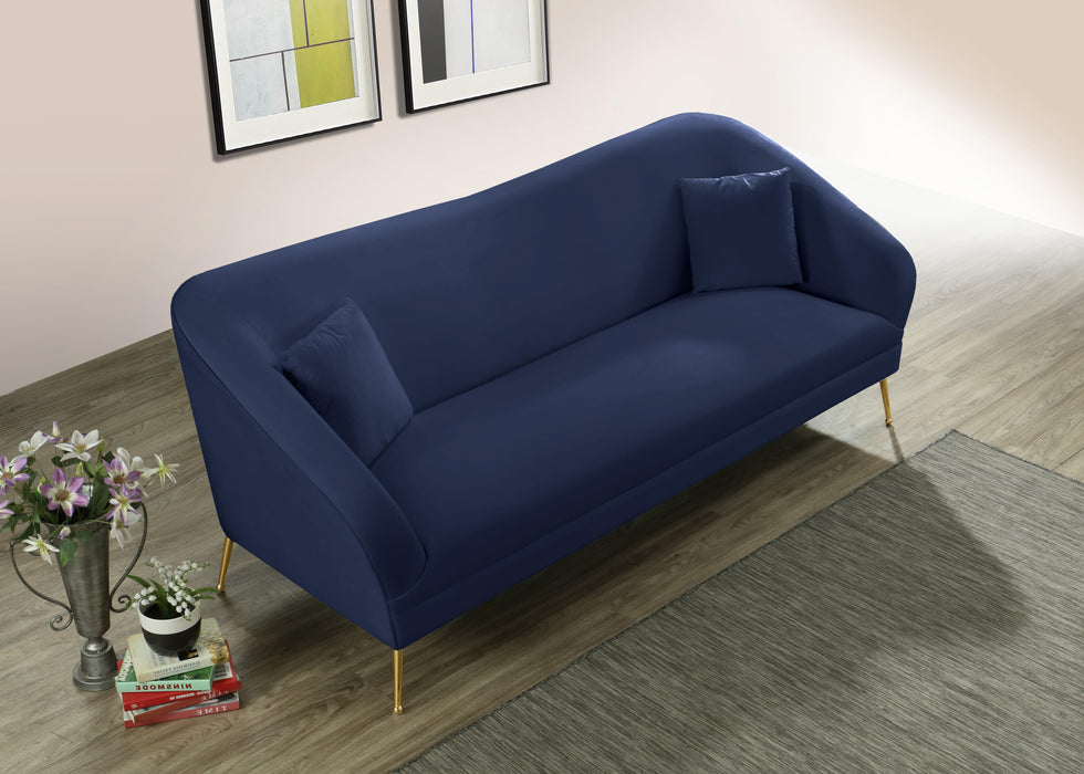 Hermosa Navy Velvet Sofa