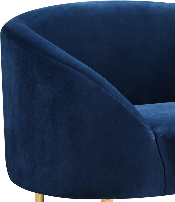 Ritz Navy Velvet Chair