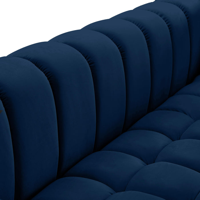 Gwen Navy Velvet Sofa