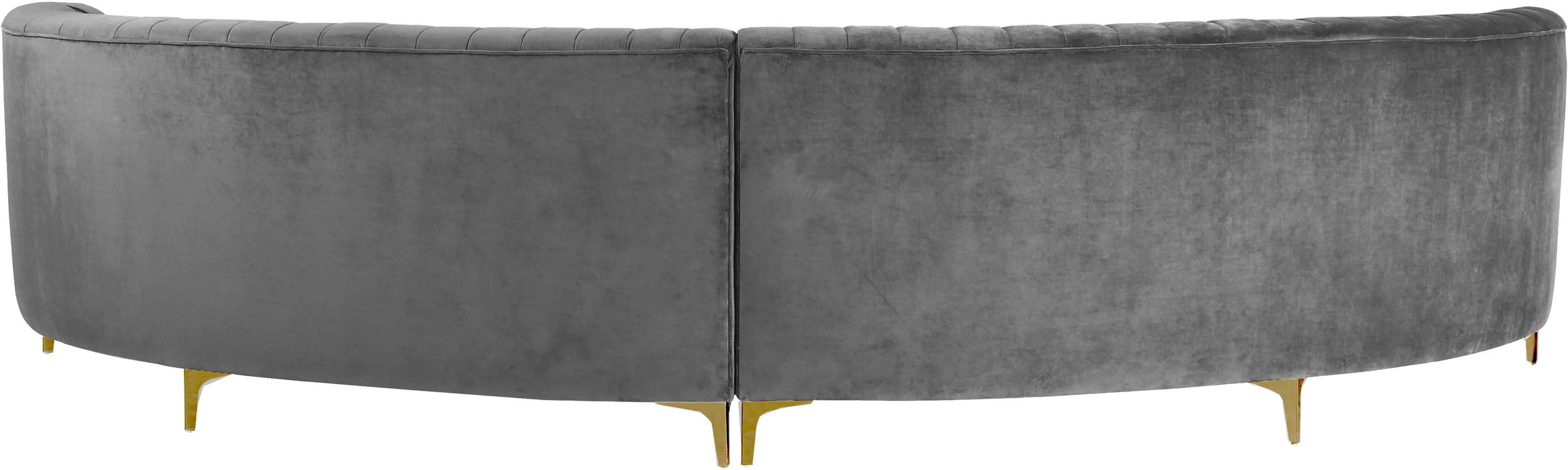 Jackson Grey Velvet 2pc. Sectional