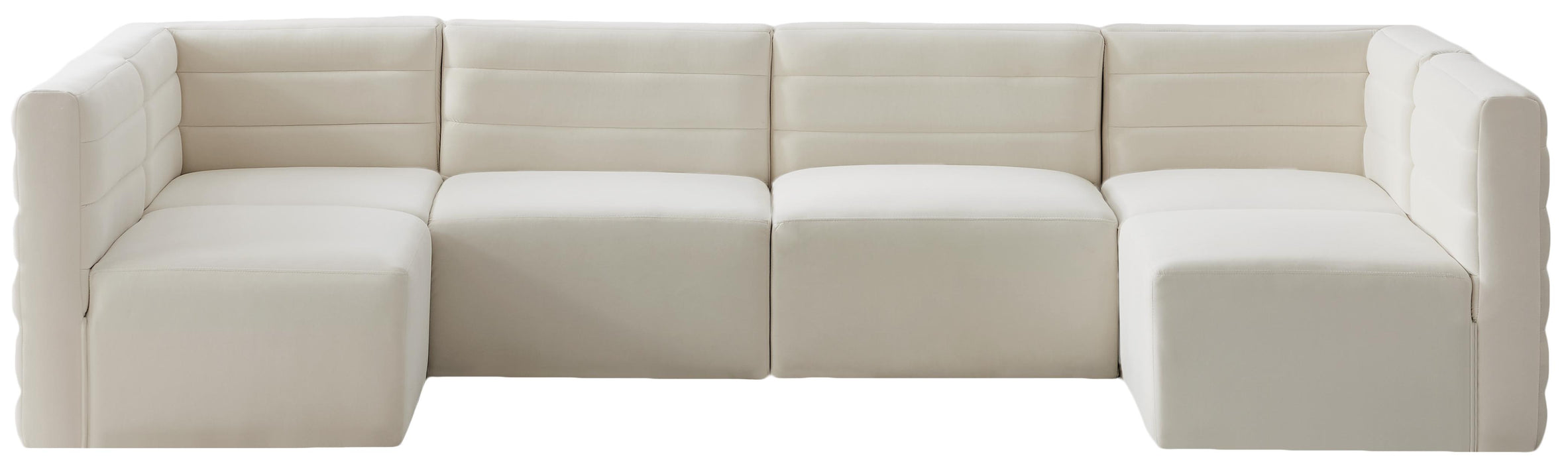 Quincy Cream Velvet Modular Sectional