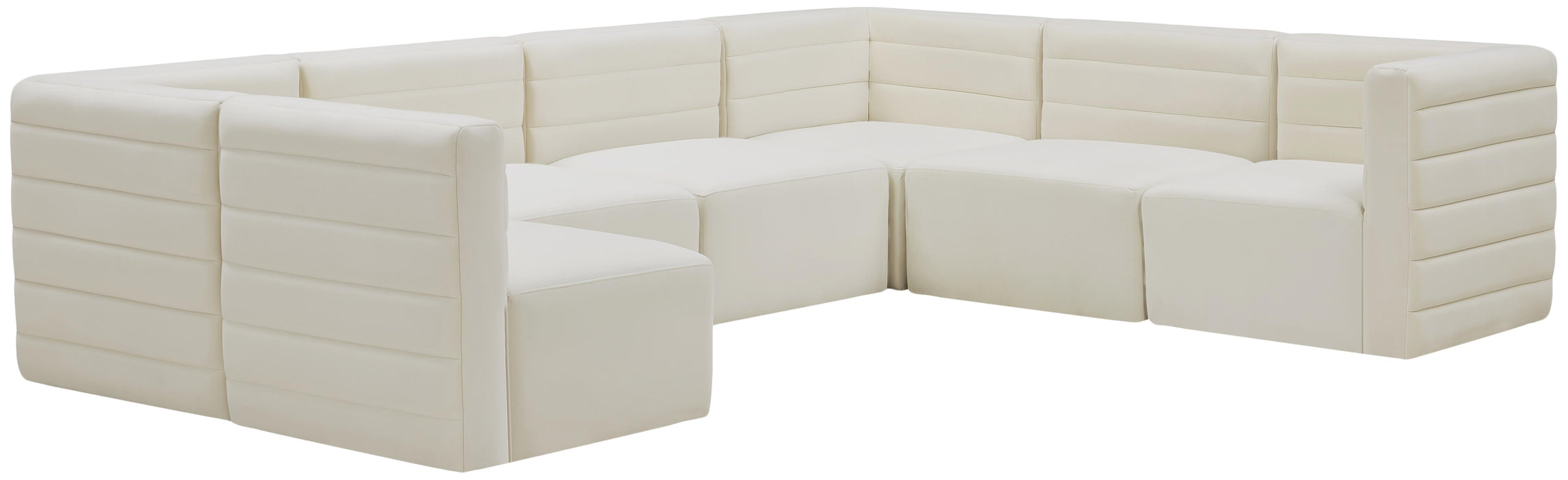 Quincy Cream Velvet Modular Sectional