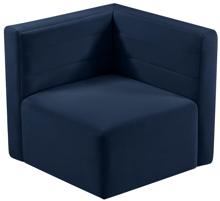 Quincy Navy Velvet Modular Corner Chair