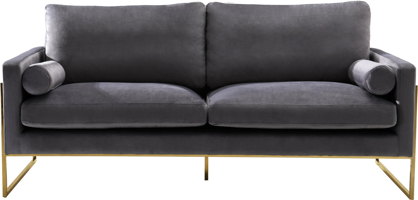 Mila Grey Velvet Sofa