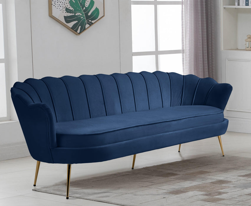 Gardenia Navy Velvet Sofa