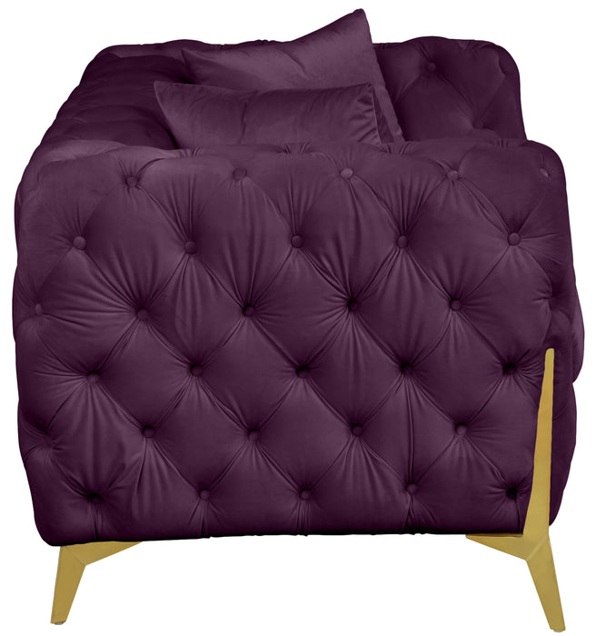 Kingdom Purple Velvet Loveseat