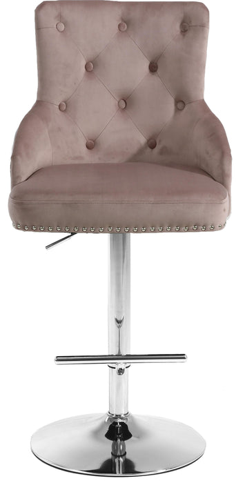 Claude Pink Velvet Adjustable Stool