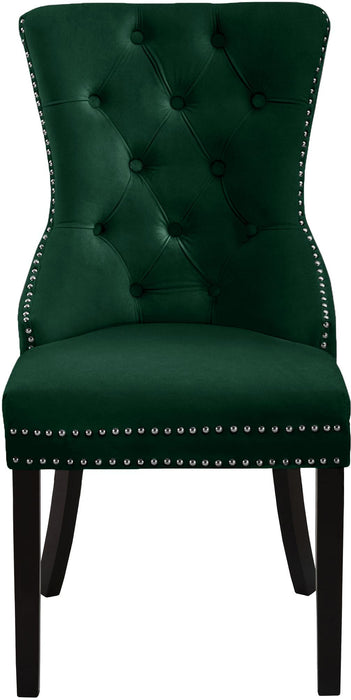 Nikki Green Velvet Dining Chair