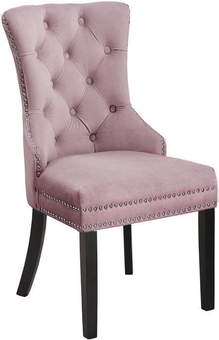 Nikki Pink Velvet Dining Chair