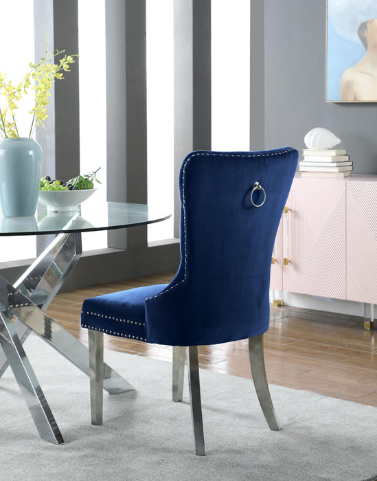 Carmen Navy Velvet Dining Chair