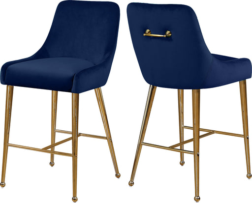 Owen Navy Velvet Stool image