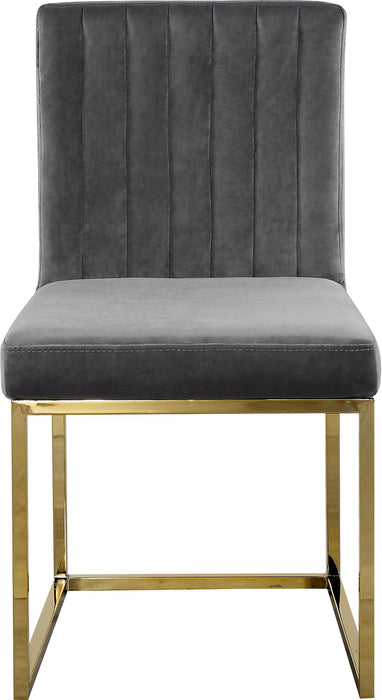 Giselle Grey Velvet Dining Chair