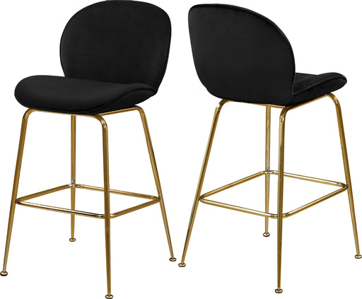 Paris Black Velvet Stool image