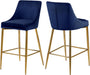 Karina Navy Velvet Stool image