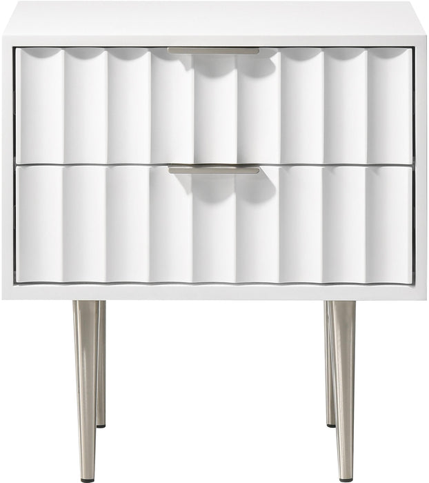 Modernist White Gloss Night Stand