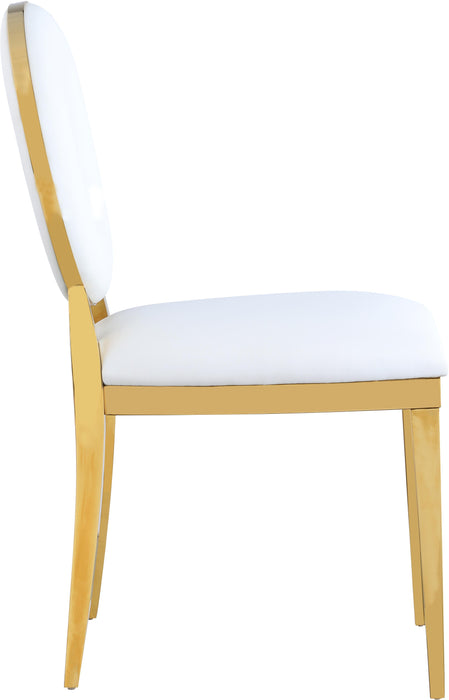 Carousel White Faux Leather Dining Chair