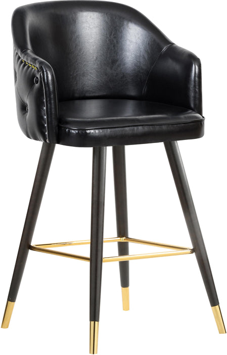 Barbosa Black Faux Leather Counter/Bar Stool