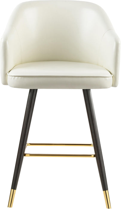 Barbosa White Faux Leather Counter/Bar Stool