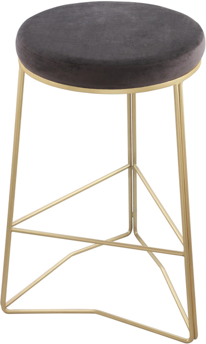 Tres Grey Velvet Counter Stool image