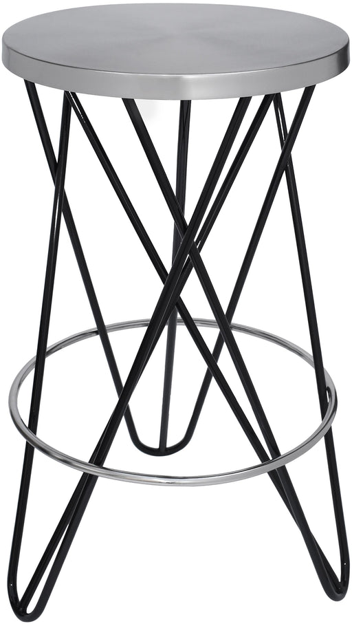 Mercury Black / Silver Counter Stool image